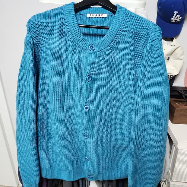 수아레 워셔블 크롭 하찌 라운드 니트 가디건 xl