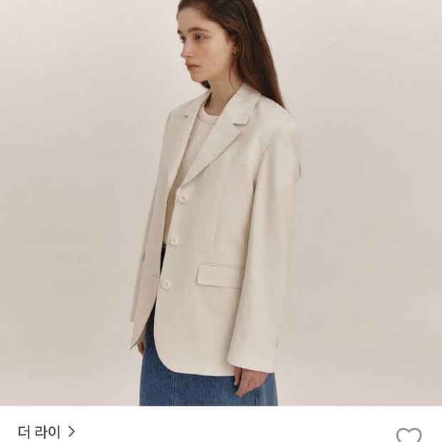 더라이 Three button single jacket (ivory)
