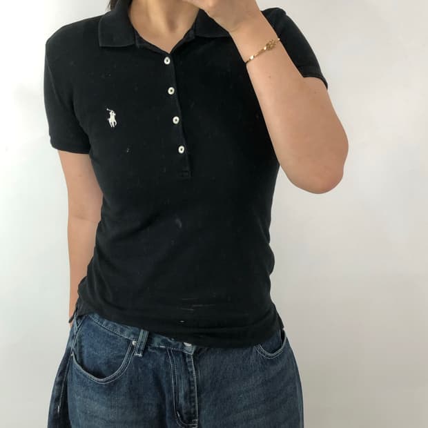 [M] 폴로 우먼 블랙 카라티