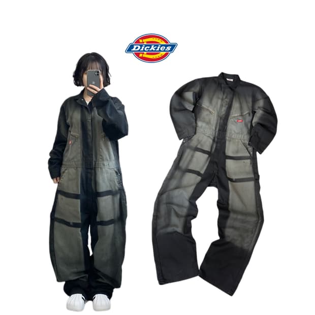 디키즈 90s OG 페이딩 워크 커버올 점프수트