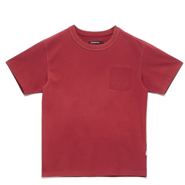 해칭룸 bleached tee 다크레드