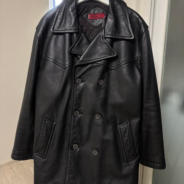 Levi’s Leather pea coat/O30