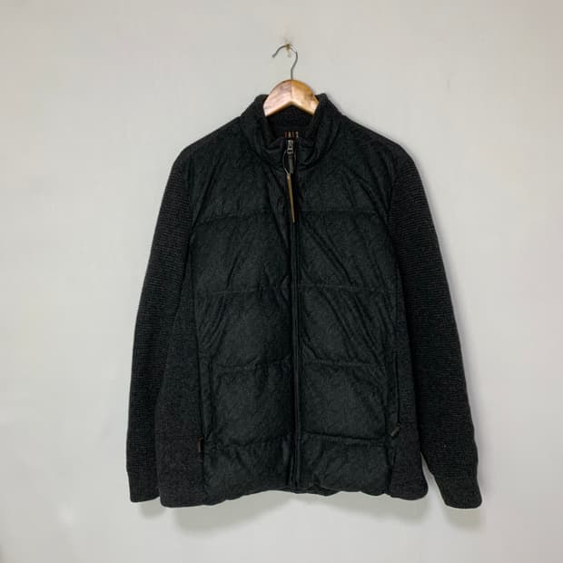 DAKS 닥스 빈티지 구스다운 차콜 니트 패딩 점퍼 110