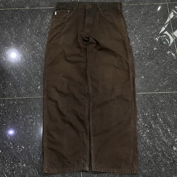 칼하트 OG 카펜터 다크브라운 와이드 워크팬츠