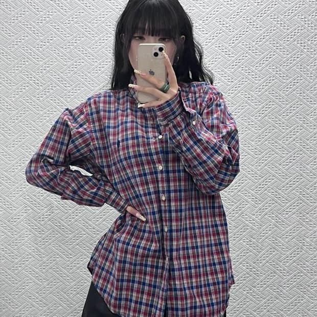 폴로 랄프로렌 빈티지 컨트리 레트로 체크 셔츠 L C09998