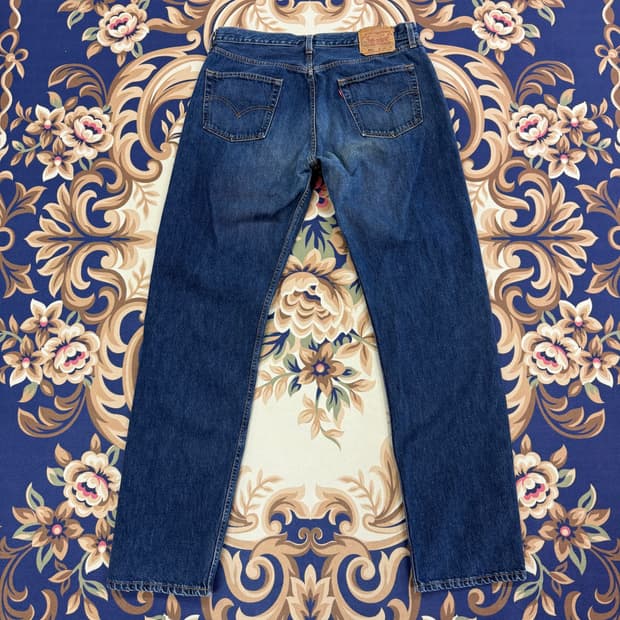 (36)90s 리바이스 501 캣워싱 데님팬츠(made in usa)