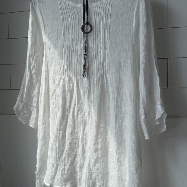 Linen Button Blouse 0176