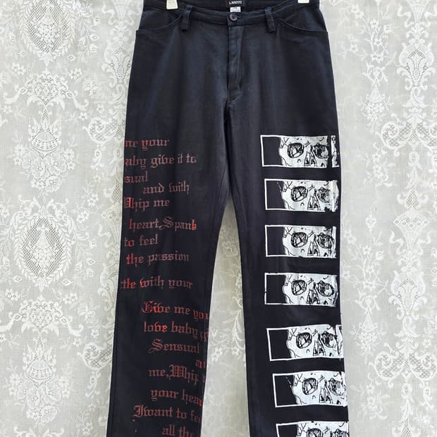 00s 에이치 나오토 h.NAOTO 락펑크 스컬 팬츠