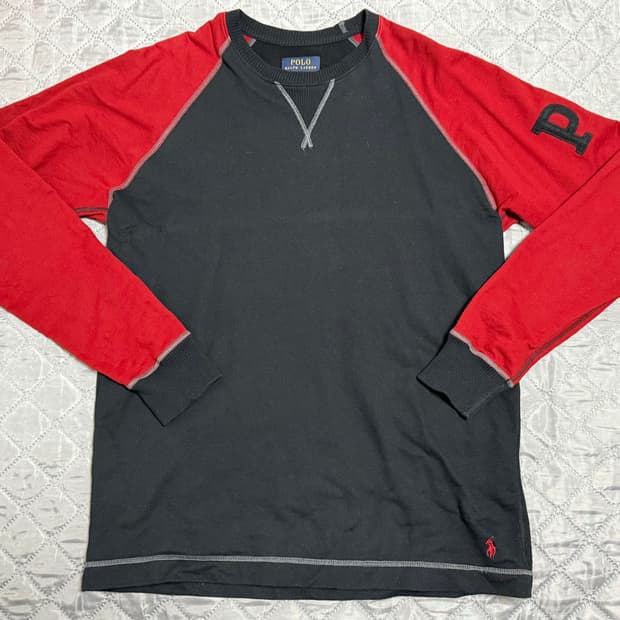 폴로 랄프로렌 스티치 단가라 롱슬리브