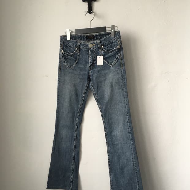 Denim washing pants