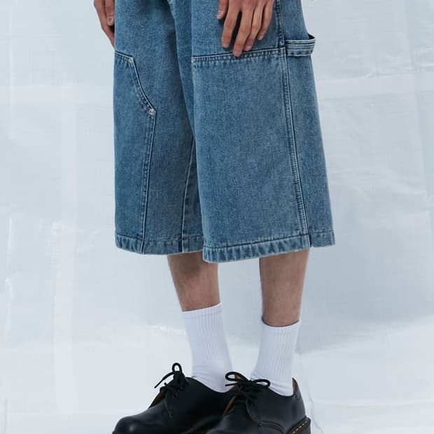 감마갤러리 Double Knee Carpenter 데님 쇼츠 청바지 M