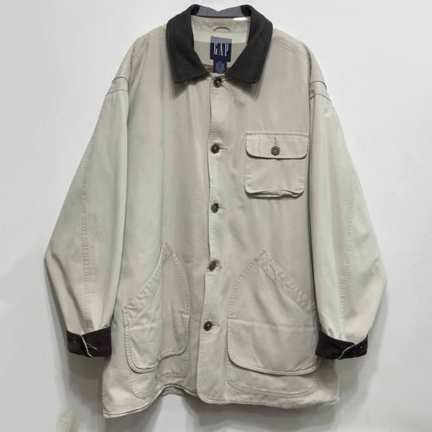 올드갭 레더 카라넥 헌팅 자켓