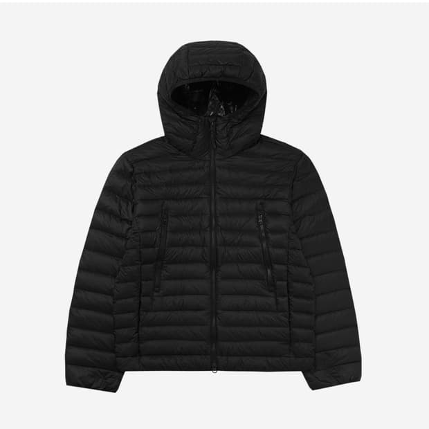 무신사 스탠다드 시티 레저 시어 립스탑 후디드 라이트 다운 재킷 [블랙]