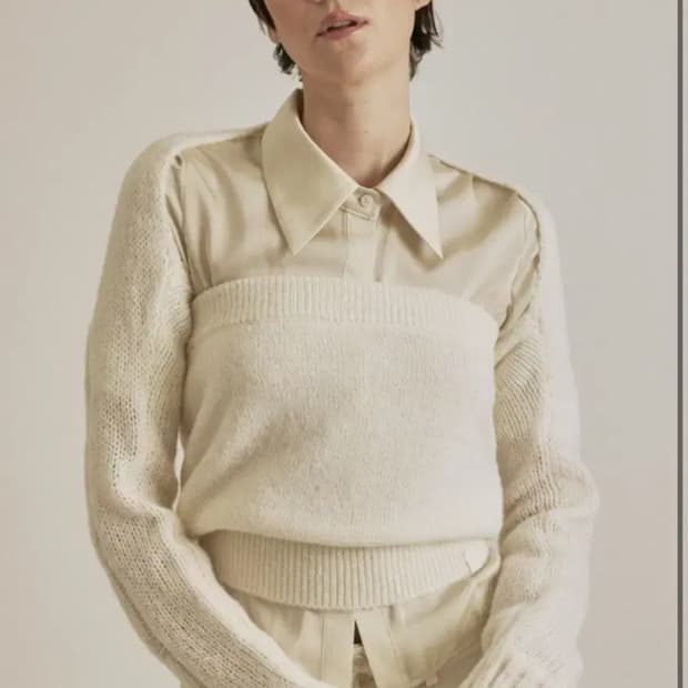 쓰리타임즈 캔디 니트 볼레로 탑