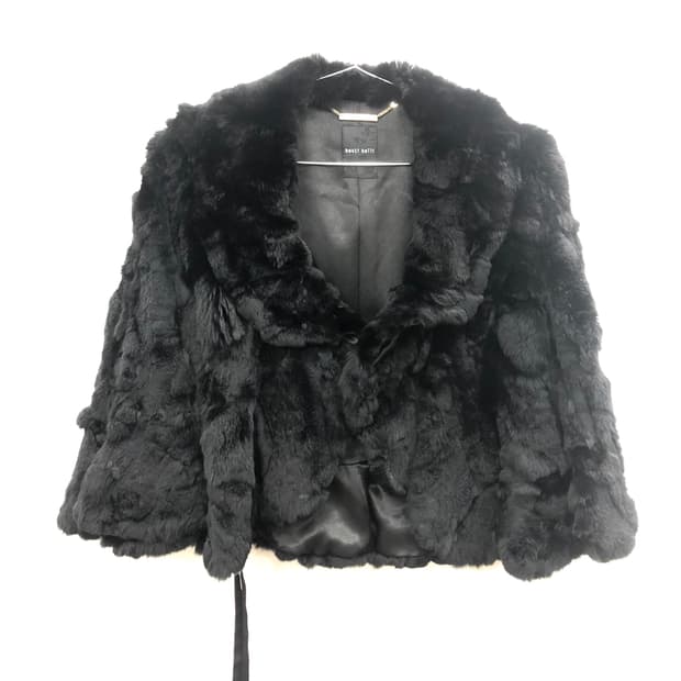 BESTI BELLI black fairy rex fur jacket