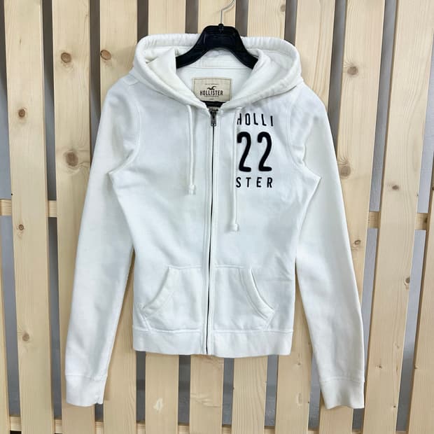 (XS) 홀리스터 후드 집업 화이트