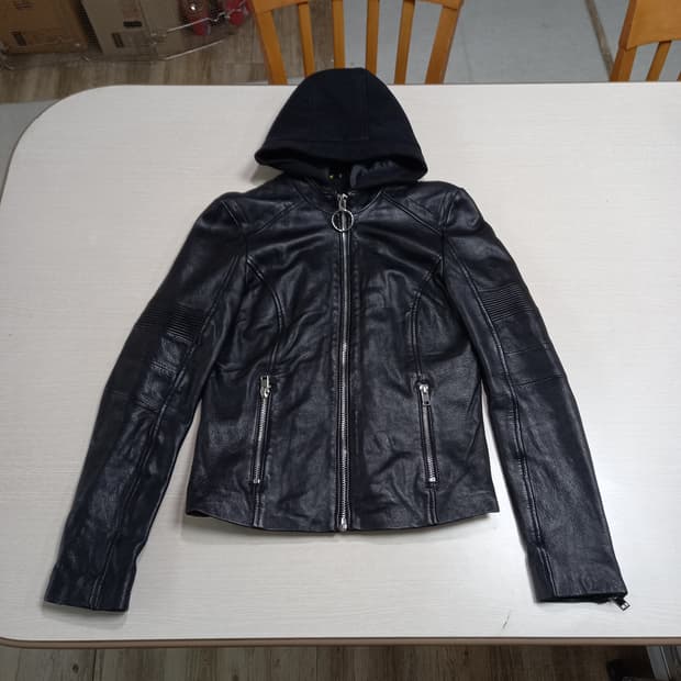 85-90 GIPSY+SMILEY 양가죽 라이더 자켓 블랙 M-09