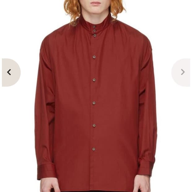 르메르 트위스티드 셔츠 버건디 