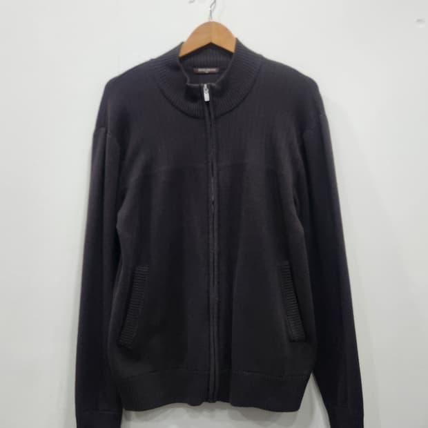 [95] 헨리브라운 니트 집업 남성 95사이즈 다크브라운