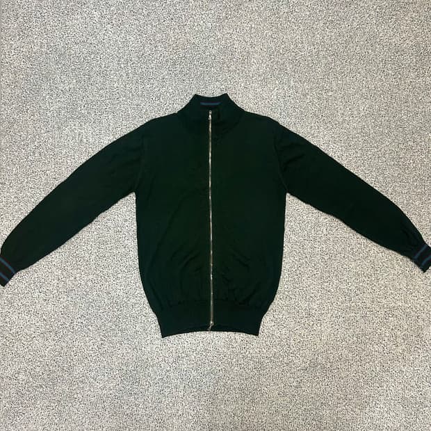 Paul Smith Deep Green Knit Zip-up