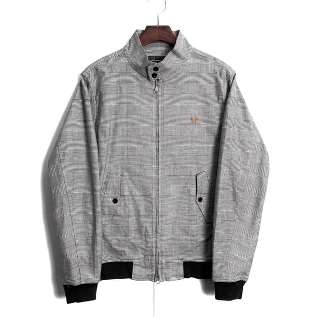 fred perry 체크 해링턴 자켓