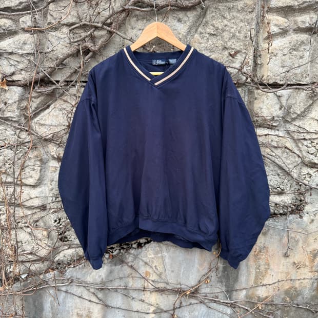 Pga tour 빈티지 스포츠 골프 웜업 져지 바람막이 네이비