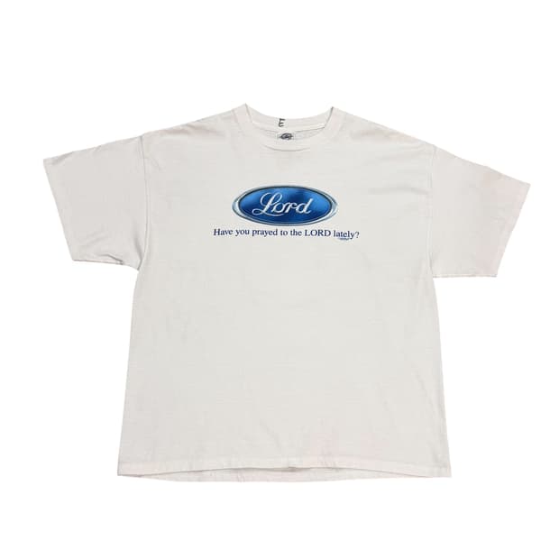 빈티지 Jesus Lord Ford 패러디 티셔츠