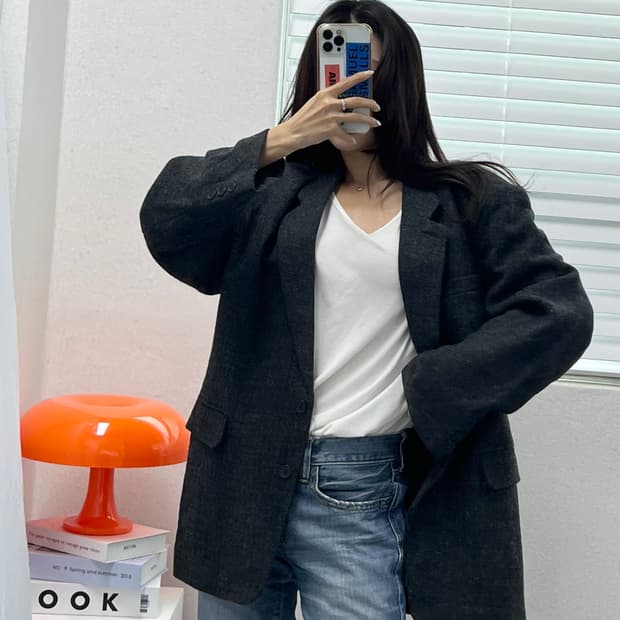 (XL)빈티지 울 블레이져-M1387