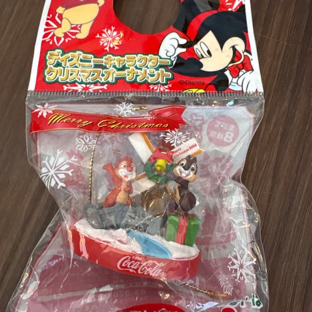 빈티지 코카콜라 디즈니 칩앤데일 오너먼트