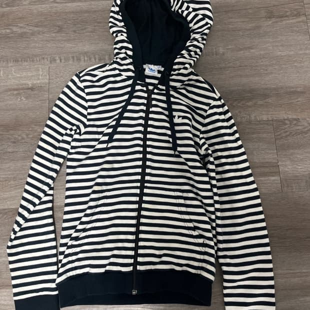 희귀)아디다스 스트라이프 후드집업