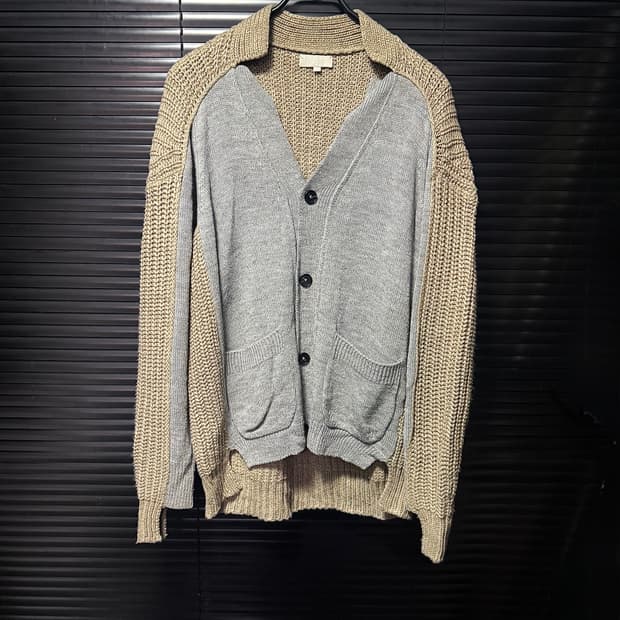 ASTERR. OUTFITTERS 브이넥 니트 스웨터 가디건 베이지 회색