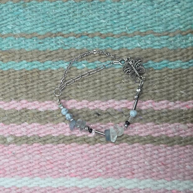 나비 체인 비즈팔찌