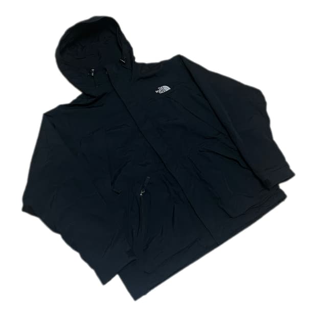 노스페이스 6 포켓 블랙 후드 바람막이 자켓