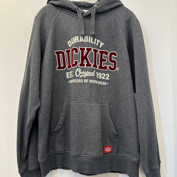M) 디키즈 챠콜 그레이 기모 후드티