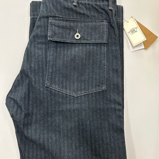 rrl 리미티드 에디션 인디고 헤링본 팬츠 32x32
