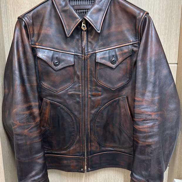 비스포크 카우스킨 레더 가죽 자켓