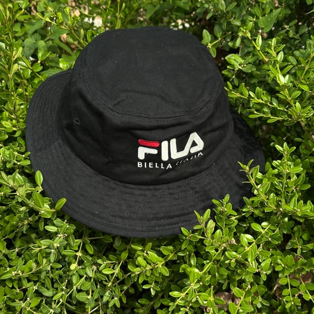 [M] FILA 휠라 로고 블랙 버킷햇 모자