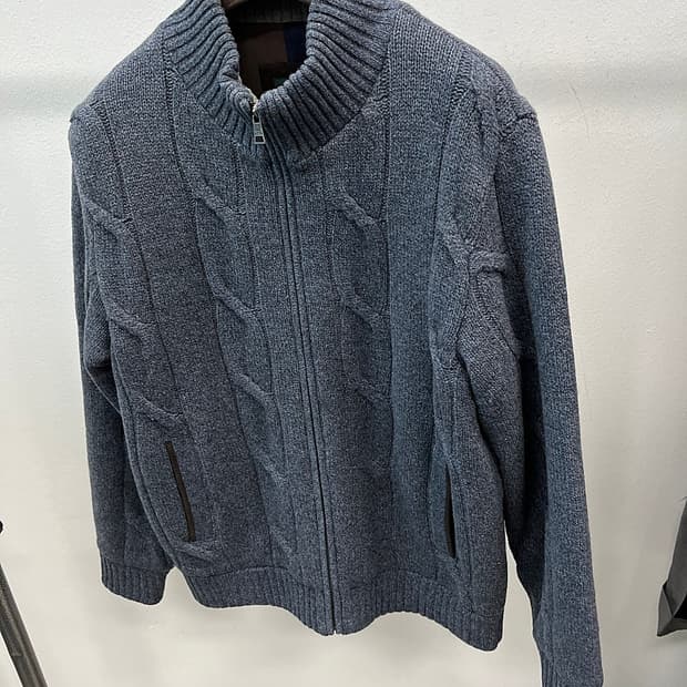 105) 헨리코튼 케이블 방풍니트 