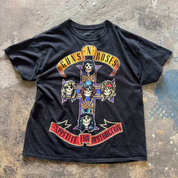 건즈앤 로즈스 Appetite for Destruction 티셔츠 굿즈
