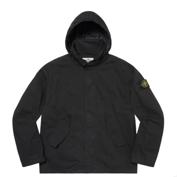 [M]슈프림 스톤아일랜드 코듀라 자켓 블랙