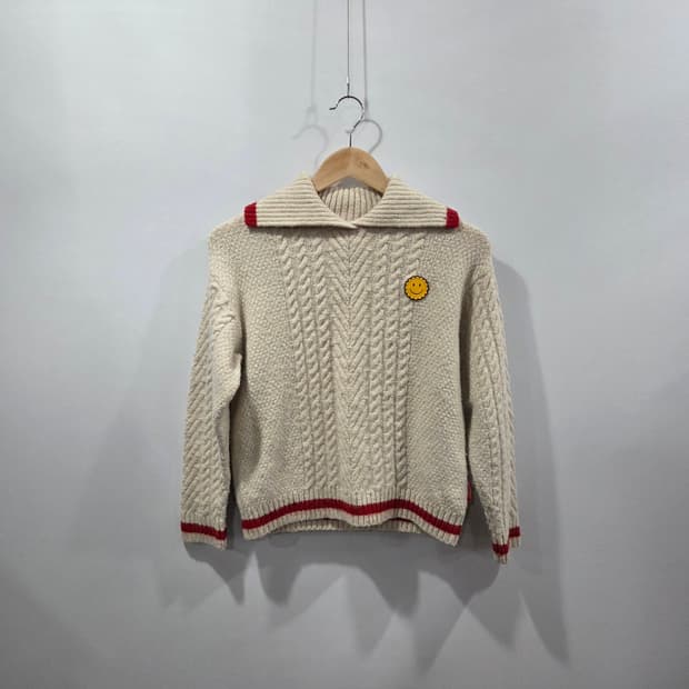 아이스비스킷 키즈 롱카라 피셔맨 니트 145