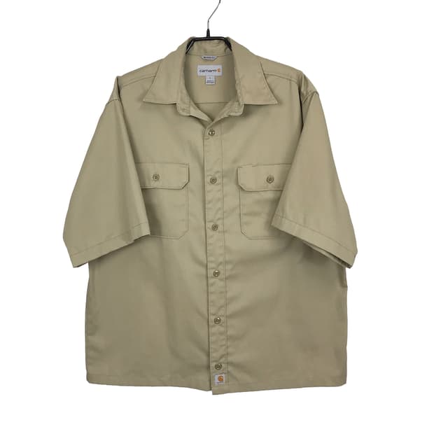 칼하트 Carhartt 워크 반팔 셔츠 남방 베이지색 남성L