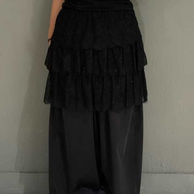 lace pattern can-can skirt 