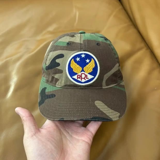 RRL 더블알엘 카모 6패널윙로고 카모 볼캡