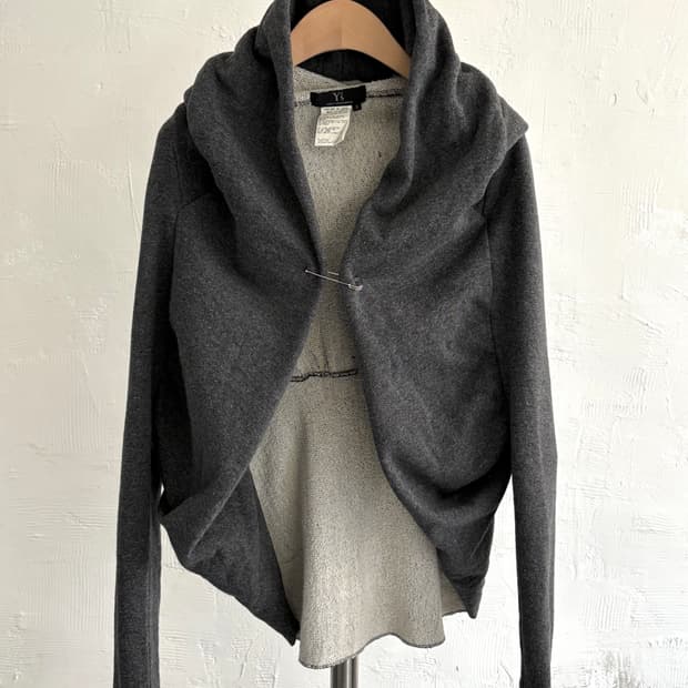 Yohji Yamamoto 요지 야마모토 숄카라 후드 오픈 가디건