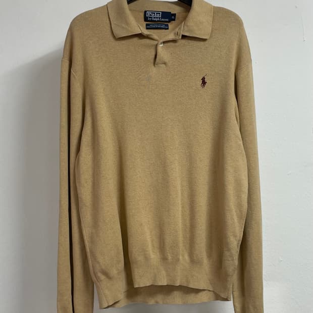 폴로 랄프로렌 코튼 베이지 카라 니트 (on.306)  