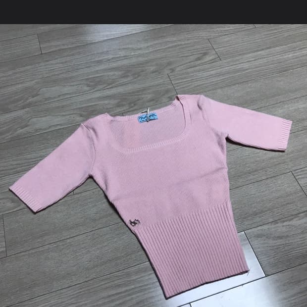 페일제이드 Square Neck Knit T 2024 베이비핑크