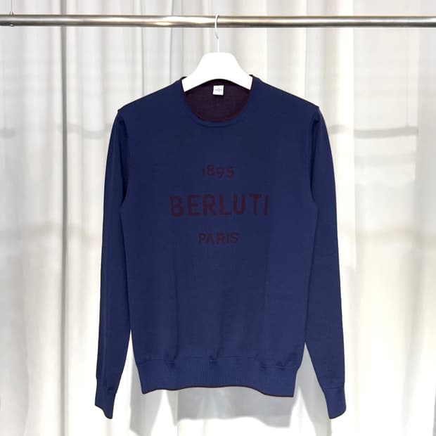 (M) 벨루티 1895 로고 니트 스웨터