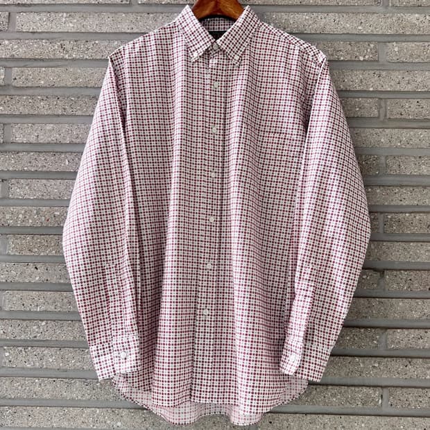 [M]BEAMS PLUS 빔즈 플러스 재팬메이드 레드 도트 패턴 셔츠