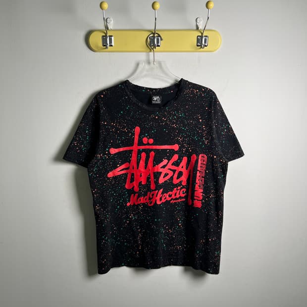 Stussy 올드 스투시 트리플 쓰렛 페인팅 반팔 티셔츠 XL